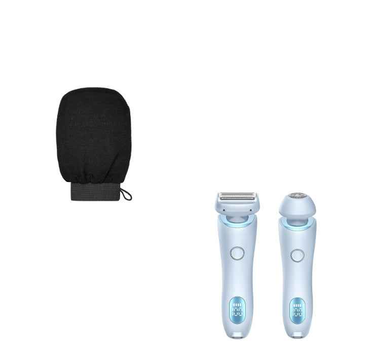 2 In 1 Hair Removal Epilator USB Rechargeable Trimmer Women Body Razor Face Leg Armpit Bikini Hand Pubic Shaver Hair Remover - EZEEGET