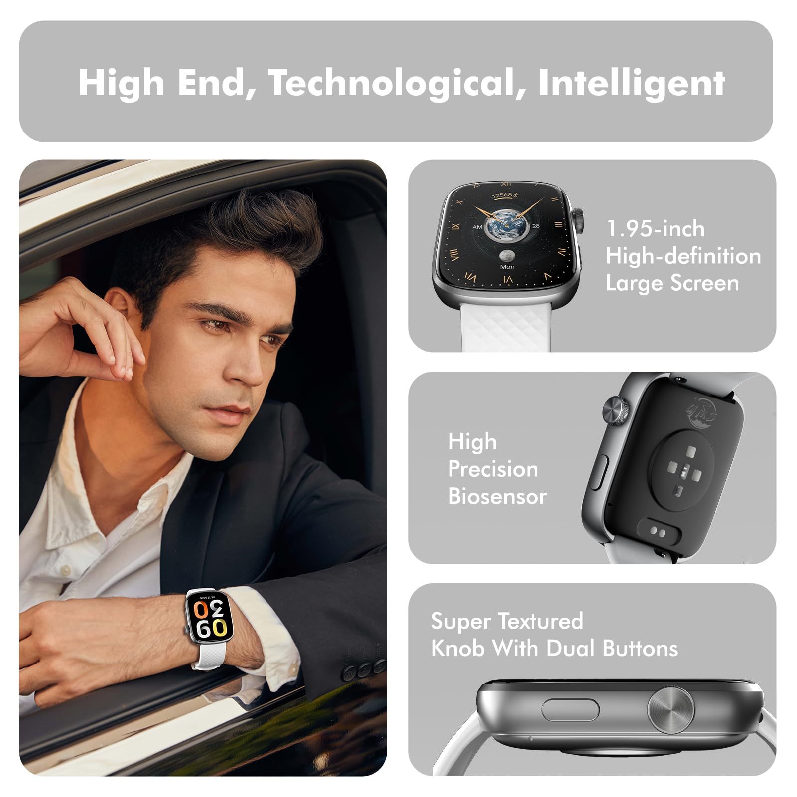 Smart Watch Bluetooth Call &1.95 HD Screen -Heart Rate SpO2 Sleep Monitor, 3ATM Waterproof Fitness Tracker For IoS Android EZeeget online shop