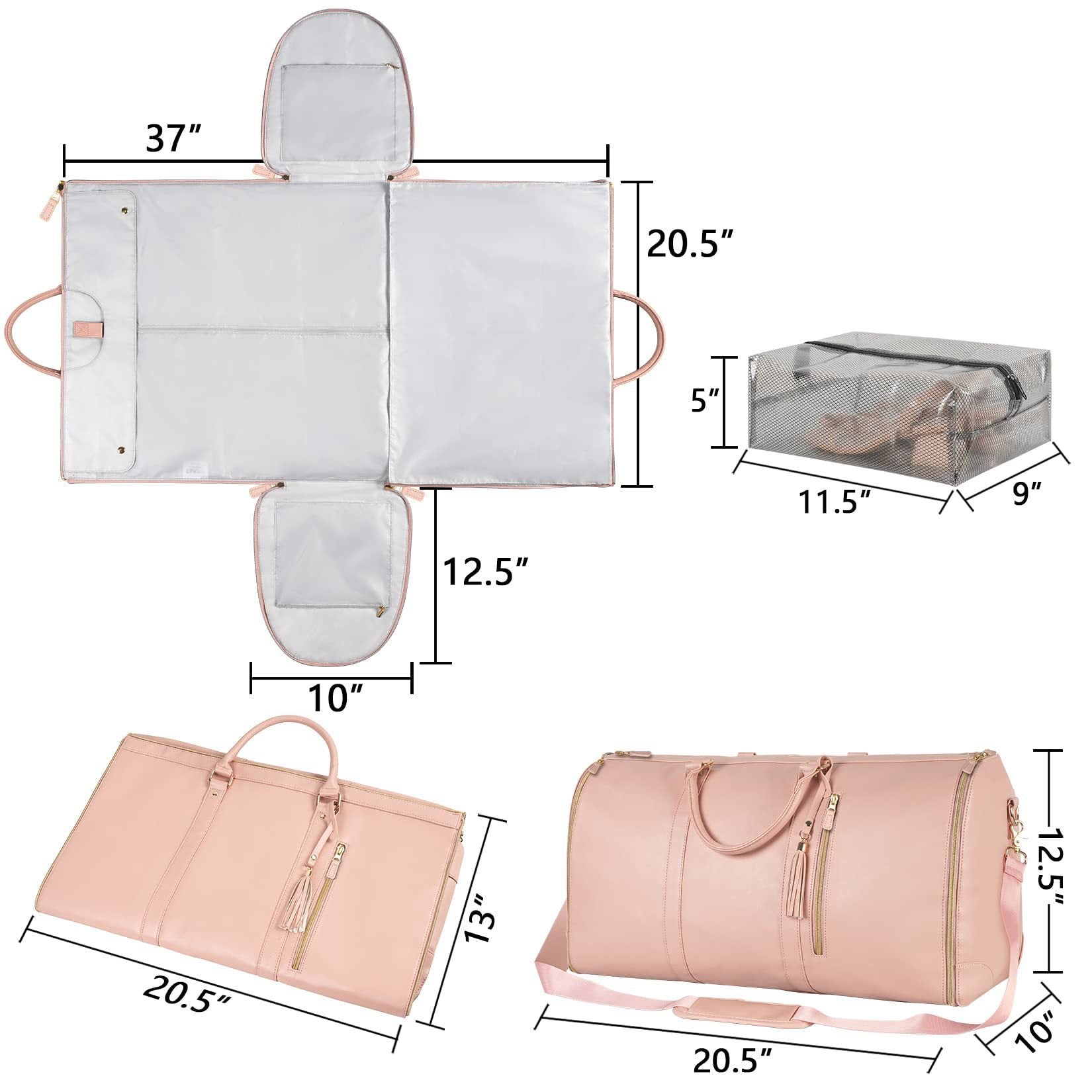 Large Capacity Travel Duffle Bag Women's Handbag Folding Suit Bag Waterproof Clothes Totes EZeeget online shop