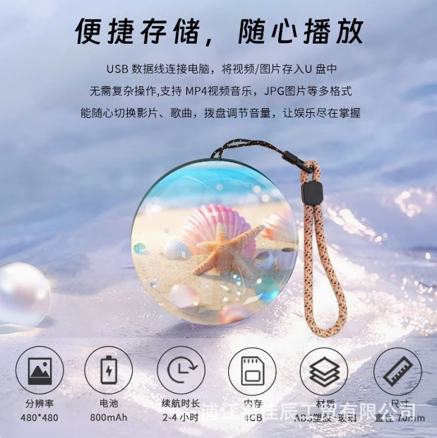 New Crystal Ball Creative Video Music Glass Ball Player Customized Cross-Border Crystal Ornaments Birthday Gift - EZEEGET