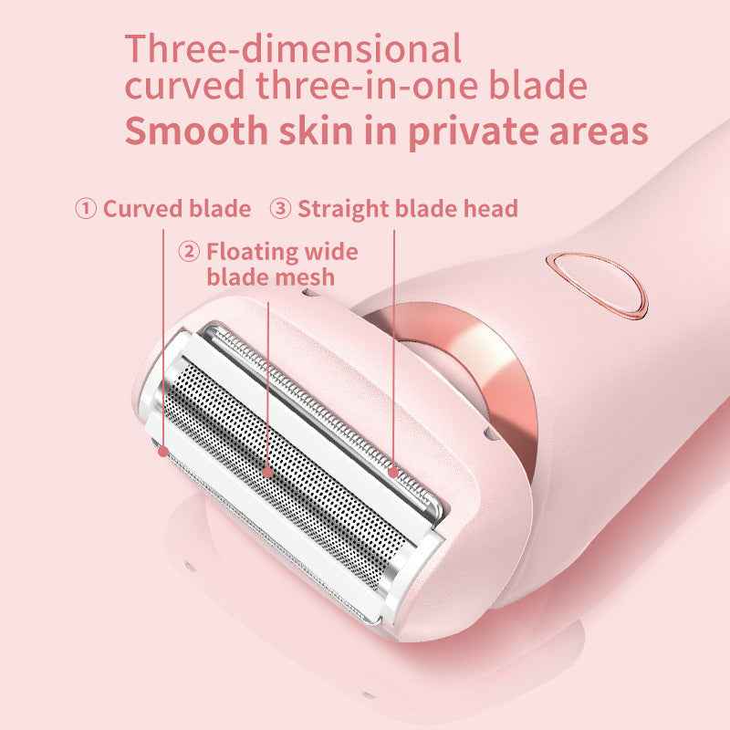 2 In 1 Hair Removal Epilator USB Rechargeable Trimmer Women Body Razor Face Leg Armpit Bikini Hand Pubic Shaver Hair Remover - EZEEGET
