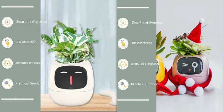 Smart Planter Endless Fun Over 49 Rich Expressions 7 Smart Sensors And AI Chips Make Raising Plants Easy And Fun EZeeget online shop