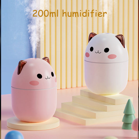 Air Humidifier Cute Cat Ultra-Silent USB Office Household Bedroom Car Aromatherapy Air Purifier With Led Cool Mist Spray - EZeeget online shop 