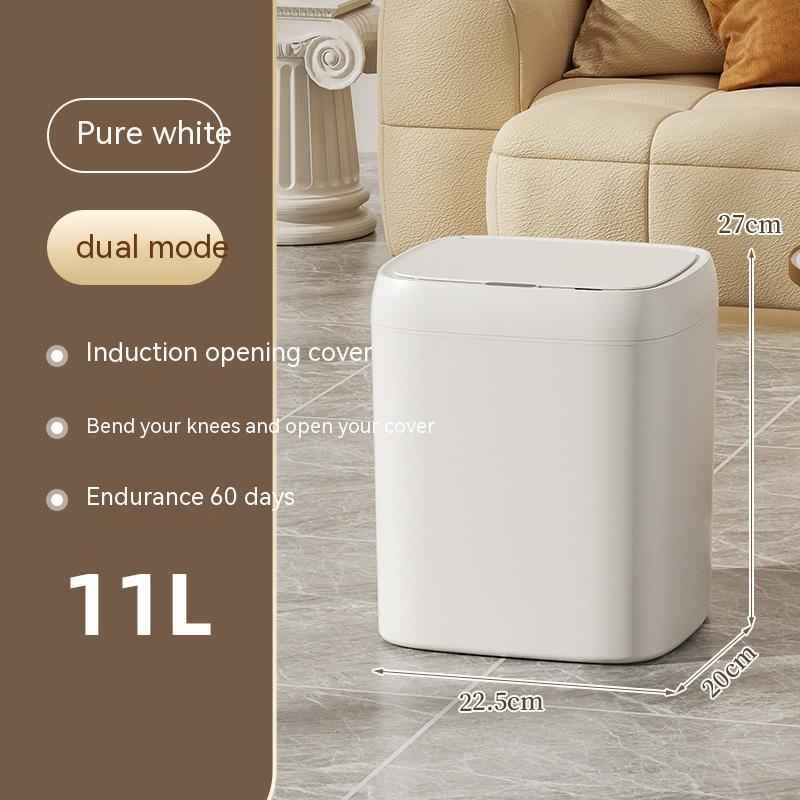 Smart Trash Can With Lid For Bedroom And Living Room Kitchen Storage Box Trash Can Induction Small Car Box Automatic Smart Dustbin Smart Trash Bin - EZEEGET