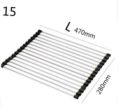 Folding Kitchen Drain Sink Rack Stainless Steel - EZeeget online shop 