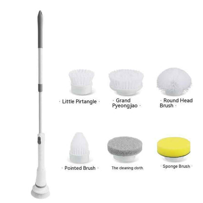 Electric Scrubber Brush with Long Handle and Telescopic Design for Versatile Wall Cleaning - EZEEGET
