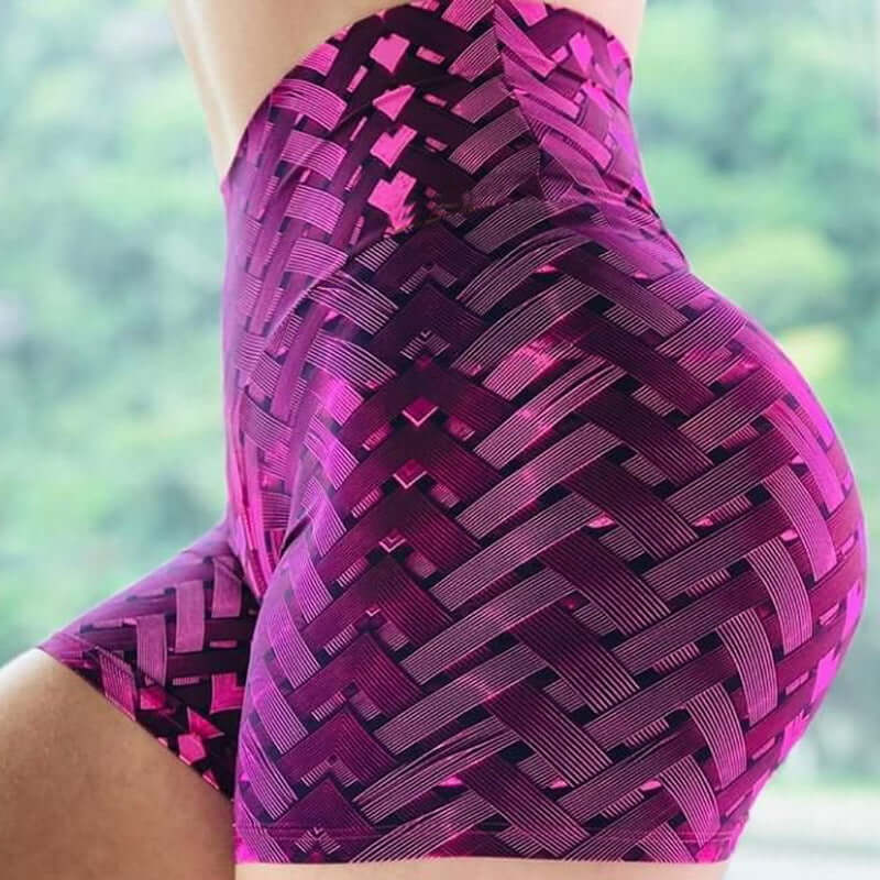 Woven Print Tight Sports Fitness Training Hip Stretch Yoga Shorts Three-part Pants - Something we said? We are still here!