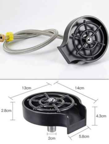 Stainless Steel Automatic Cup Washer with Embedded High-Pressure Push Function - EZEEGET