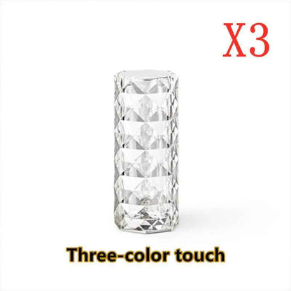 Nordic Crystal Touch Lamp - USB Table Lamp with Touch Dimming and Diamond Projector for Bedroom Atmosphere - EZEEGET