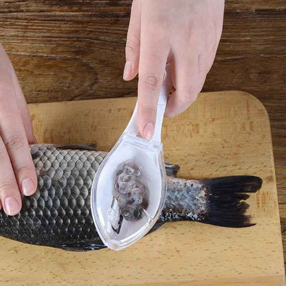 Fish Skin Brush Scraping Fish Scale Brush Grater Quick Disassembly Fish Knife Cleaning Peeling Skin Scraper Scraper Fish Scaler Kitchen Tools - EZEEGET