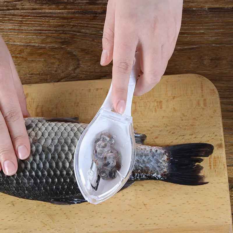 Fish Skin Brush Scraping Fish Scale Brush Grater Quick Disassembly Fish Knife Cleaning Peeling Skin Scraper Scraper Fish Scaler Kitchen Tools - EZEEGET