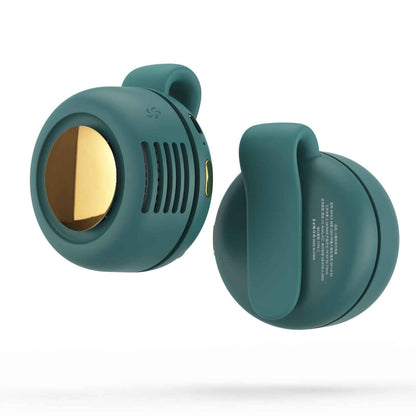 Mini Clip Fan Hanging Waist Neck Fan Girl Electric Air Cooling Fan 900mah USB Leafless Fan 3 Speeds For Outdoor Camping Fishing - EZEEGET