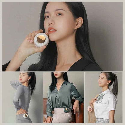 Mini Clip Fan Hanging Waist Neck Fan Girl Electric Air Cooling Fan 900mah USB Leafless Fan 3 Speeds For Outdoor Camping Fishing - EZEEGET