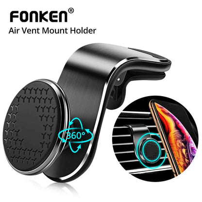 Magnetic Car Phone Holder - Air Vent Mount for Smartphones with 360° Rotation Bracket - EZEEGET