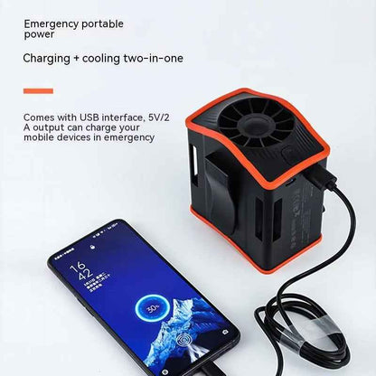 Portable USB Fan - Compact Wrist Hanging Fan with USB Charging Belt Clamp - EZEEGET