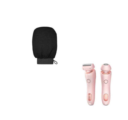 2 In 1 Hair Removal Epilator USB Rechargeable Trimmer Women Body Razor Face Leg Armpit Bikini Hand Pubic Shaver Hair Remover - EZEEGET