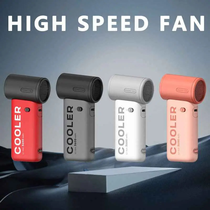 Violent Turbine High-speed Handheld Fan Outdoor Portable Stepless Speed Regulation