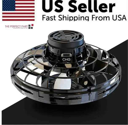 Flying Fidget Spinner Drone Ball UFO Stress Relief Toy for Kids & Adults with LED Lights - EZEEGET