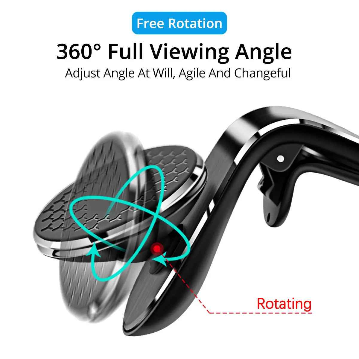Magnetic Car Phone Holder - Air Vent Mount for Smartphones with 360° Rotation Bracket - EZEEGET