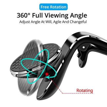 Magnetic Car Phone Holder - Air Vent Mount for Smartphones with 360° Rotation Bracket - EZEEGET