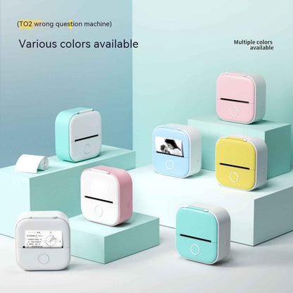 Portable Mini Thermal Label Printer Home Photo Printer Student Wrong Question Printer Bluetooth-compatible Mini Label Printer Price Tag - EZEEGET
