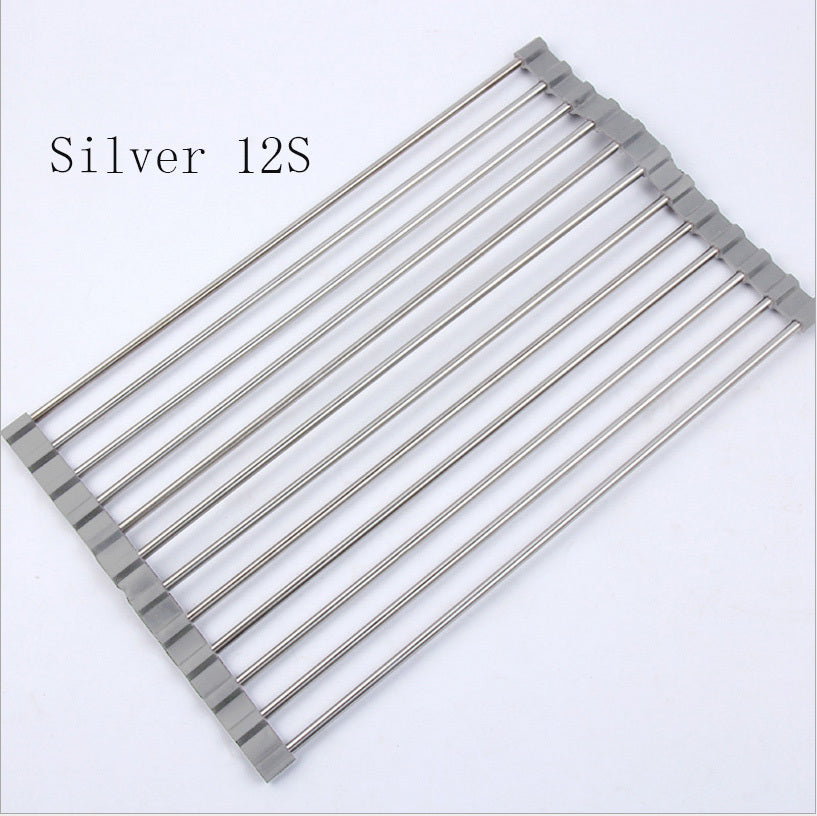 Folding Kitchen Drain Sink Rack Stainless Steel - EZeeget online shop 
