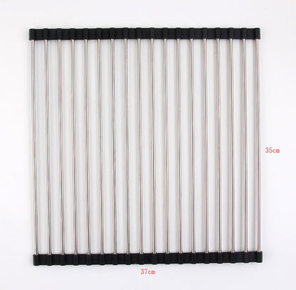 Folding Kitchen Drain Sink Rack Stainless Steel - EZeeget online shop 