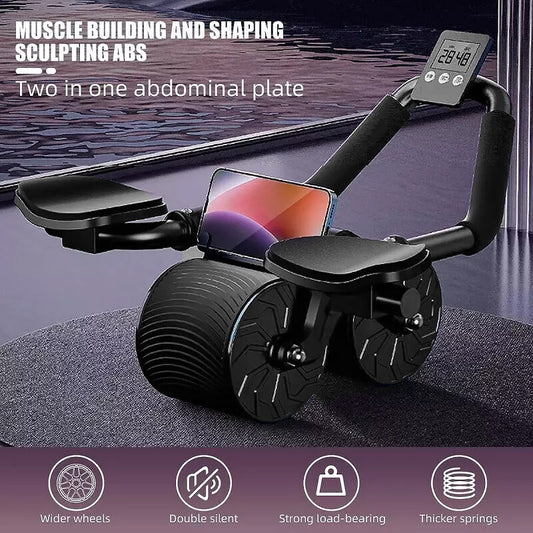 Abdominal Wheel Automatic Rebound Elbow Support Anti-Slip Fitness AB Roller - EZeeget online shop 