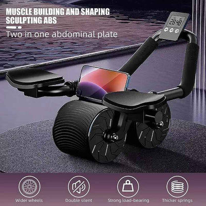 Abdominal Wheel Automatic Rebound Elbow Support Anti-Slip Fitness AB Roller - EZEEGET