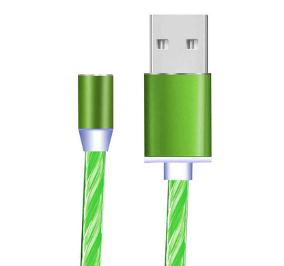 Compatible with Apple, Flowing Ligh Magnetic Streamer Data Line Cable for Iphone Android Typec - EZEEGET