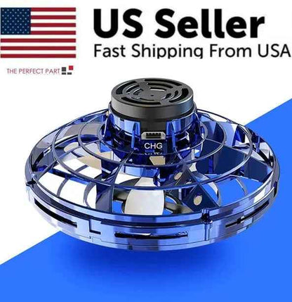 Flying Fidget Spinner Drone Ball UFO Stress Relief Toy for Kids & Adults with LED Lights - EZEEGET