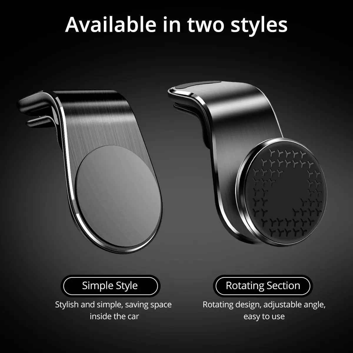 Magnetic Car Phone Holder - Air Vent Mount for Smartphones with 360° Rotation Bracket - EZEEGET