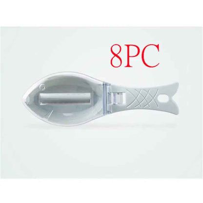 Fish Skin Brush Scraping Fish Scale Brush Grater Quick Disassembly Fish Knife Cleaning Peeling Skin Scraper Scraper Fish Scaler Kitchen Tools - EZEEGET