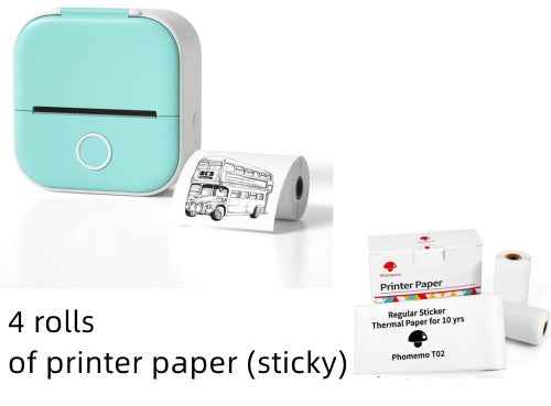 Portable Mini Thermal Label Printer Home Photo Printer Student Wrong Question Printer Bluetooth-compatible Mini Label Printer Price Tag - EZEEGET