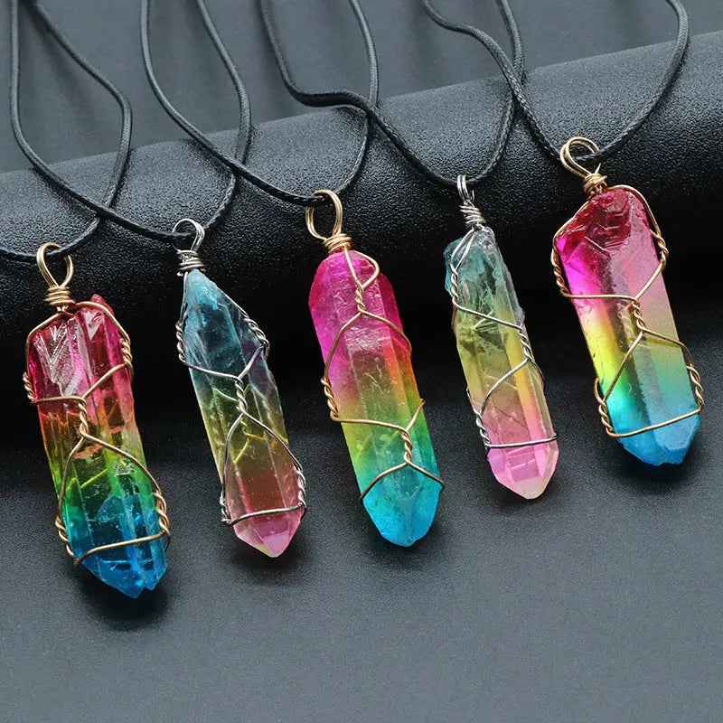 Hot Selling Stone Crystal Pendant Tree Of Life Necklace Fashion - EZEEGET