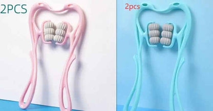 Multifunctional Manual Six-Wheel Neck Massage Roller for Effective Muscle Relief - EZEEGET