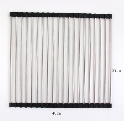Folding Kitchen Drain Sink Rack Stainless Steel - EZeeget online shop 