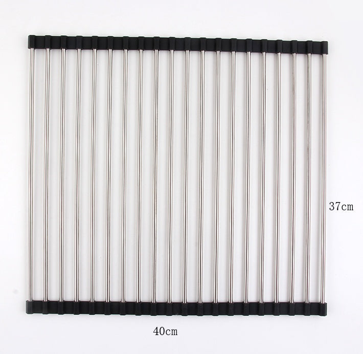 Folding Kitchen Drain Sink Rack Stainless Steel - EZeeget online shop 