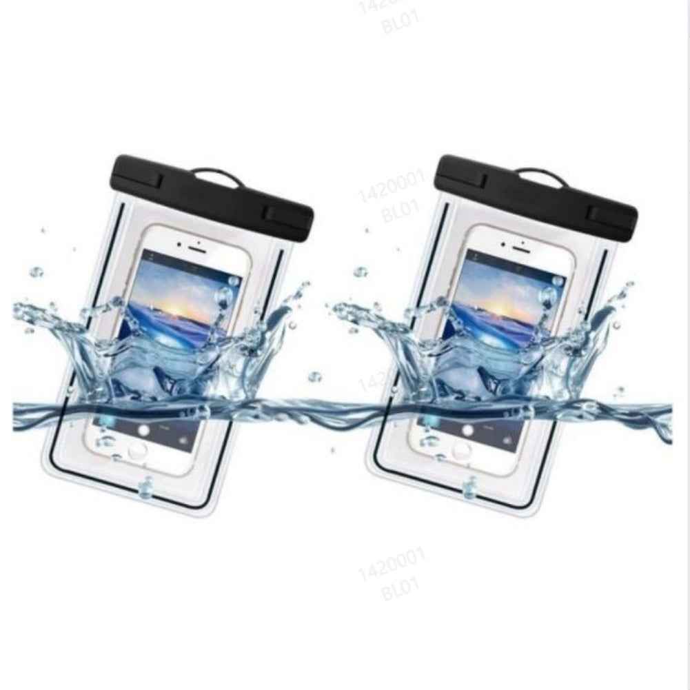2 Packs Waterproof Phone Pouch For Drifting Diving Swimming, Underwater Dry Bag Case Cover For Phone - EZEEGET