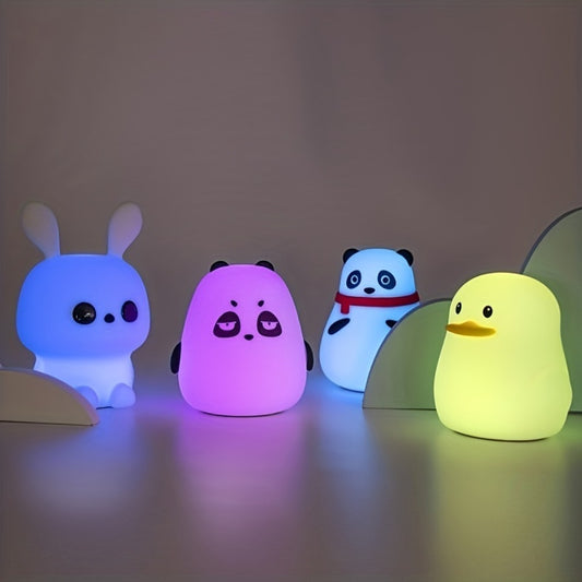 1 LED Cute Rainbow Light Changing Silicone Light Pat Control USB Charging Soft Silicone Light Christmas Gift For Girls Boys,mystery Box - EZeeget online shop 