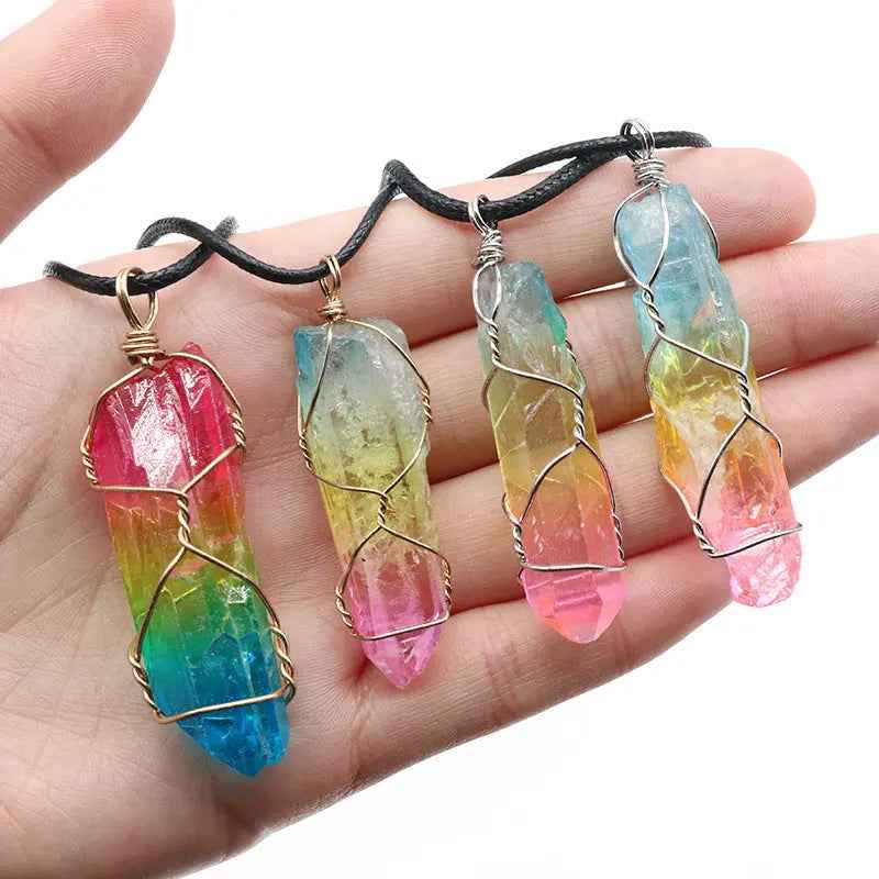 Hot Selling Stone Crystal Pendant Tree Of Life Necklace Fashion - EZEEGET