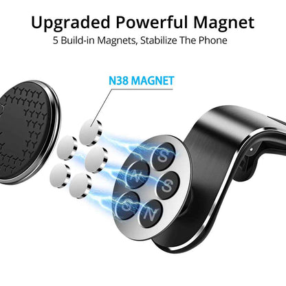 Magnetic Car Phone Holder - Air Vent Mount for Smartphones with 360° Rotation Bracket - EZEEGET