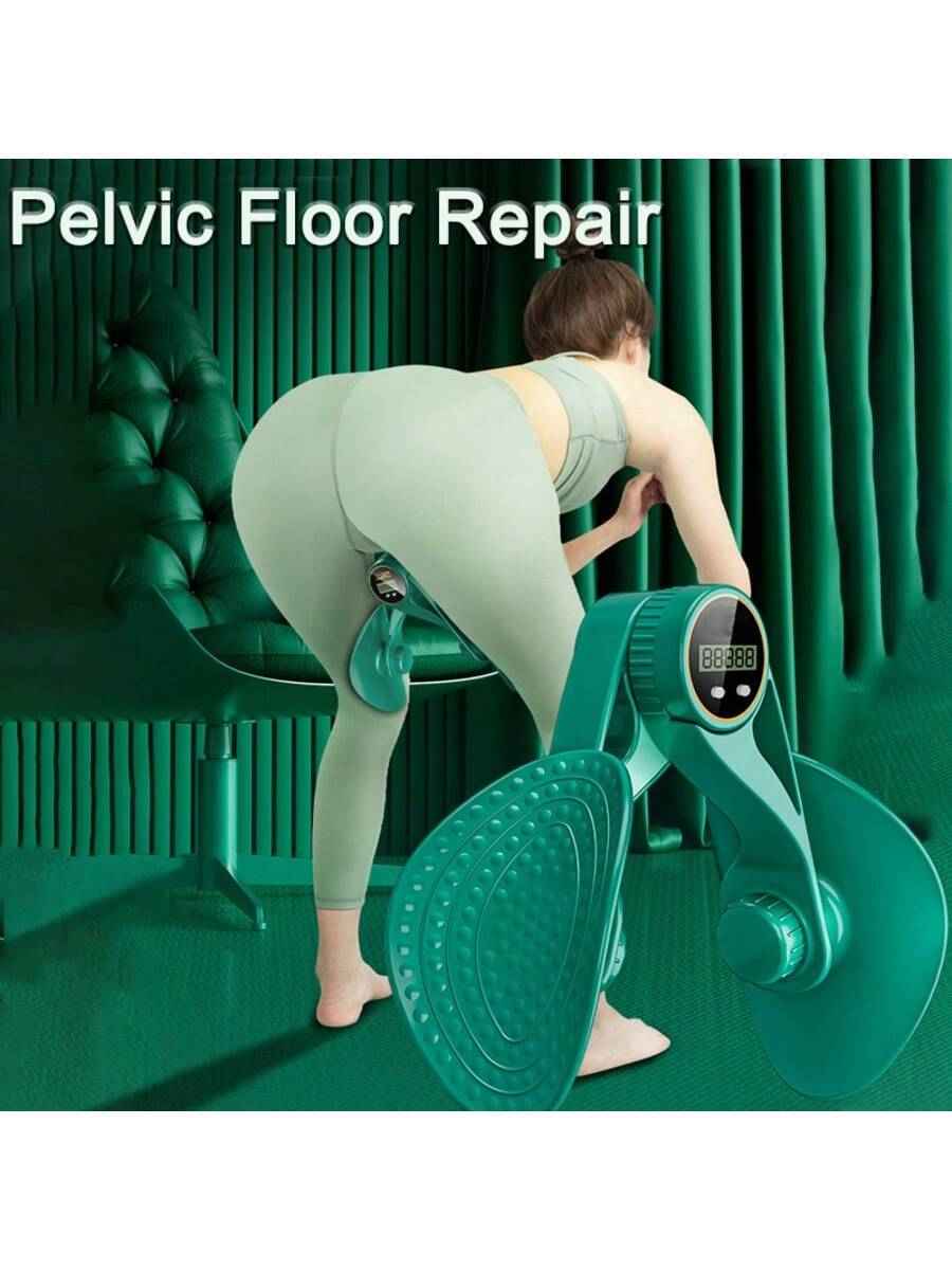 Inner Thigh Exerciser And Pelvic Floor Kegel Trainer With Resistance Bands And LED Counter - 3 Intensity Levels - Home Gym Equipment For Toning And Strengthening - EZEEGET
