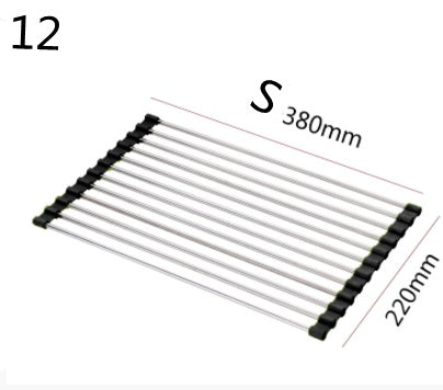 Folding Kitchen Drain Sink Rack Stainless Steel - EZeeget online shop 