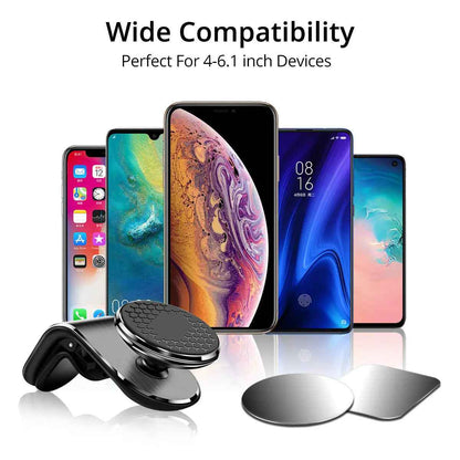 Magnetic Car Phone Holder - Air Vent Mount for Smartphones with 360° Rotation Bracket - EZEEGET