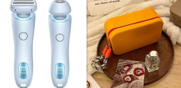 2 In 1 Hair Removal Epilator USB Rechargeable Trimmer Women Body Razor Face Leg Armpit Bikini Hand Pubic Shaver Hair Remover - EZEEGET