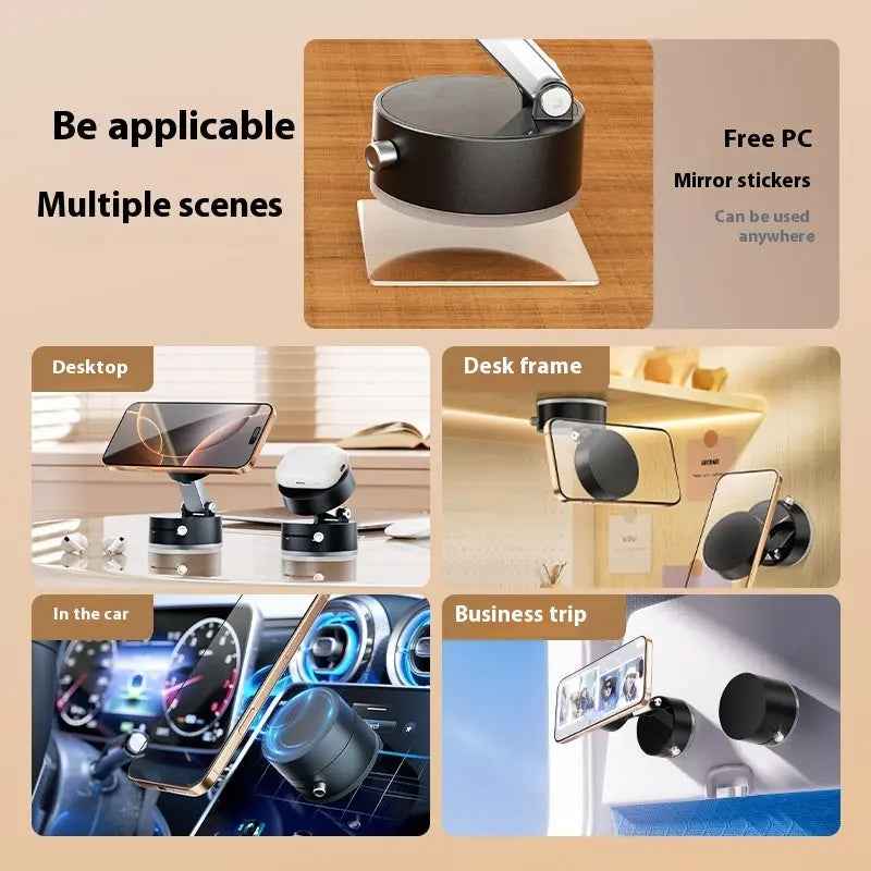 Foldable Magnetic Car Phone Holder with Suction Cup for Effortless Hands-Free Navigation - EZEEGET