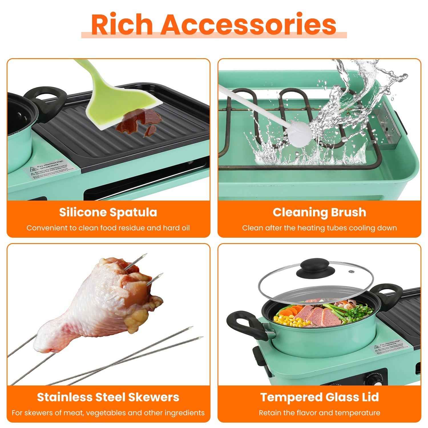1Pc 3 In 1 Electric Hot Pot With Grill 1600W Smokeless Non-Stick Korean BBQ Grill Shabu Shabu Hot Pot Combo With Independent Temperature Control For 3-5 People Fedex Shipping - EZEEGET