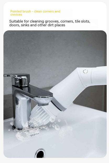 Electric Scrubber Brush with Long Handle and Telescopic Design for Versatile Wall Cleaning - EZEEGET