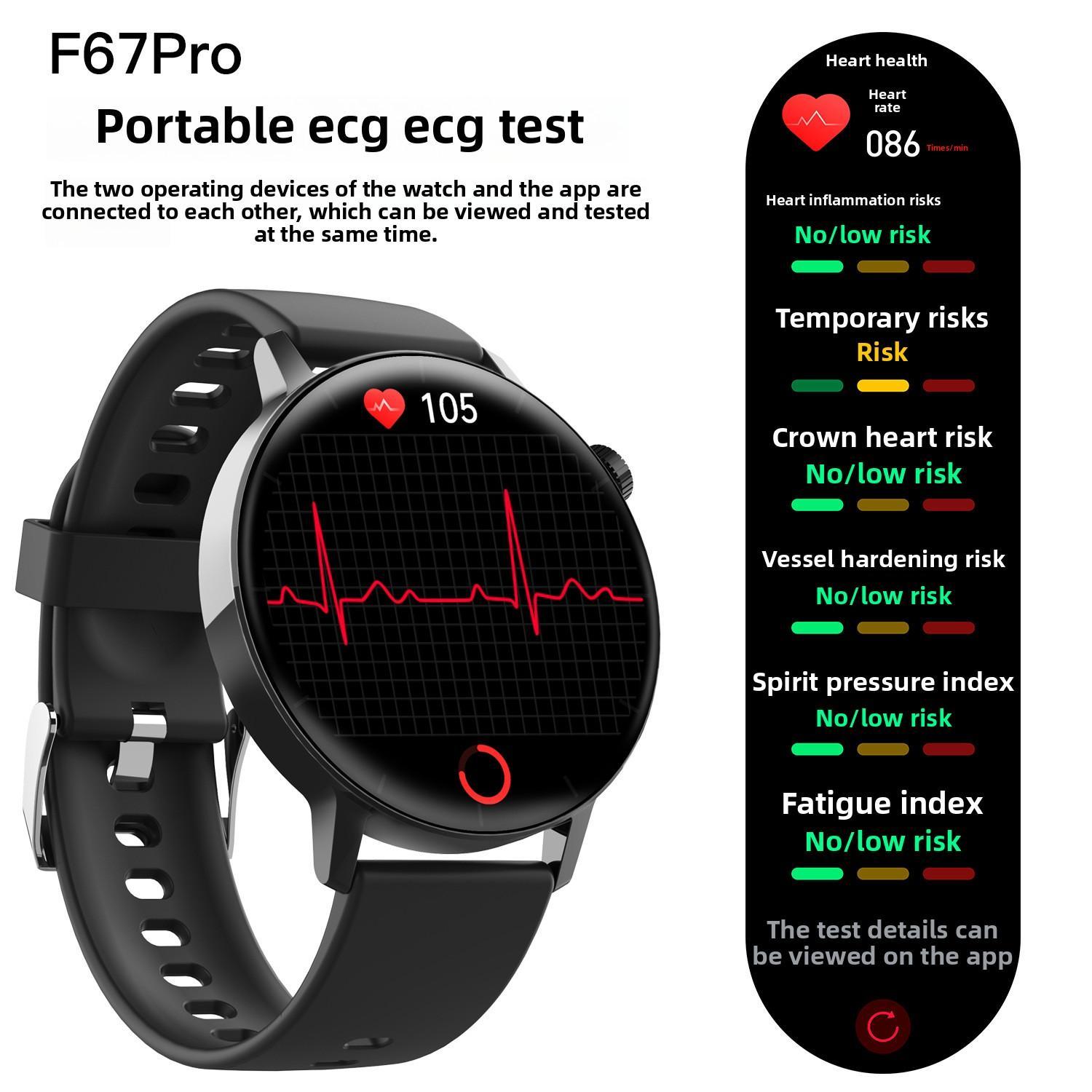 Smart Watch Non-Invasive Blood Glucose Body Temperature Blood Pressure Blood Oxygen Automatic Measurement ECG Ppg Blood Lipid Health Manager EZeeget online shop